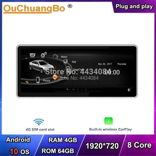 Ouchuangbo 4G Audio Stereo GPS Android 10 Radio Multimedia For Audi A6 A6L 2005-2011 With CarPlay 8 Core 4GB 64GB 1920*720