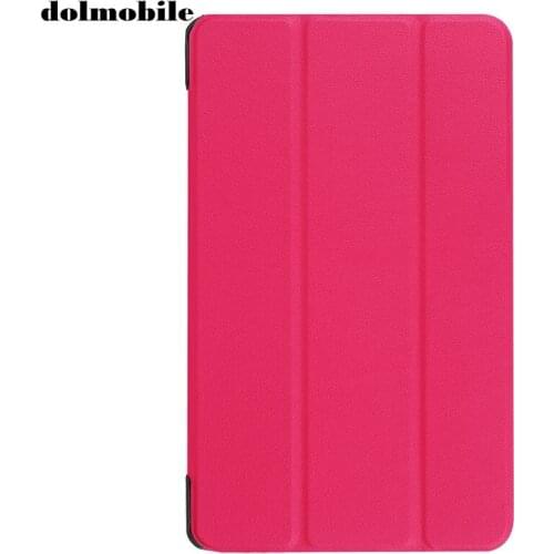 Dolmobile Three Folding PU Leather Case Cover for Samsung Galaxy Tab A 8.0 T380 T385 2017 Tablet + Free Gift