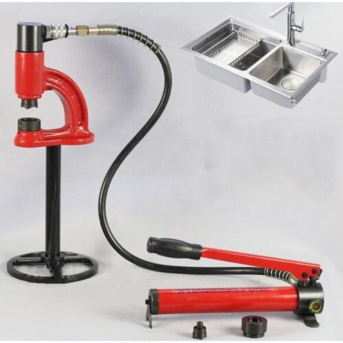 SYD-35 Hydraulic perforating machine stainless steel basin opener hydraulic punching tools with manual pump