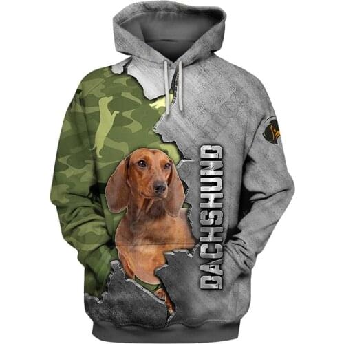 Dachshund 3D Hoodies Printed Pullover Men For Women Funny Sweatshirts Fshion Christmas Sweater Drop Shipping 02