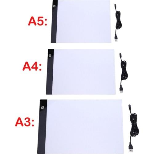 A3 A4/A5 Size Three Level Dimmable Led Light Pad,Tablet Eye Protection Easier for Diamond Painting Embroidery Tools Accessories