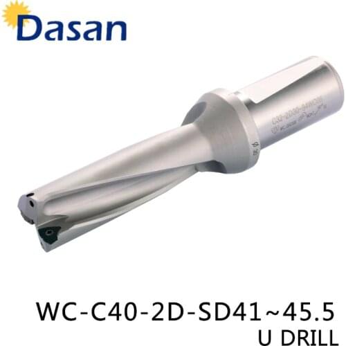 U Drill Bit 2D WC SP C40 SD 41 42 43 44 45 mm Drill Type For Insert U Drilling Shallow Hole indexable insert drills