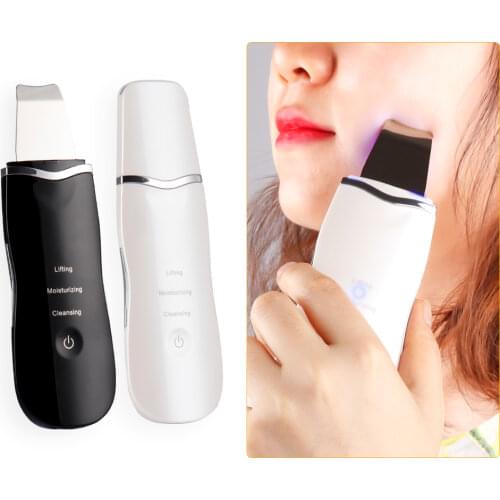 EMS Mesotherapy RF Radio Frequency Facial Beauty + Ultrasoic Skin Scrubber Deep Face Cleaning Blackhead Ance Pore Remover