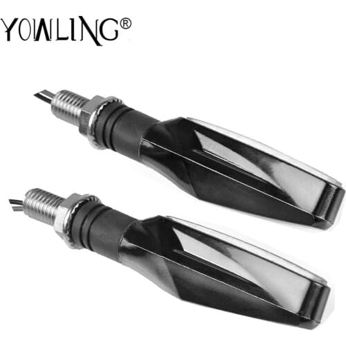 Universal 12 LED Turn Signal Motorcycle Accessories Light Amber Blade Lamp Indicator Blinker Flashing Moto Bike Lights/lamps