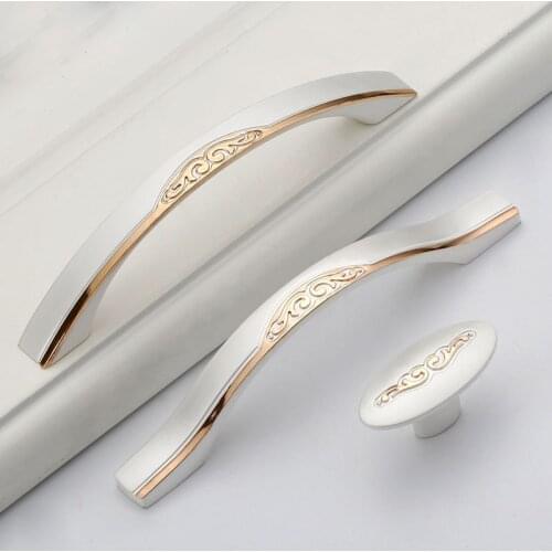 High Grade European Style Silver Kitchen Cabinet Handles Drawers Wine Cabinet Bedroom Interior Door Handle Drawer Flush Handles