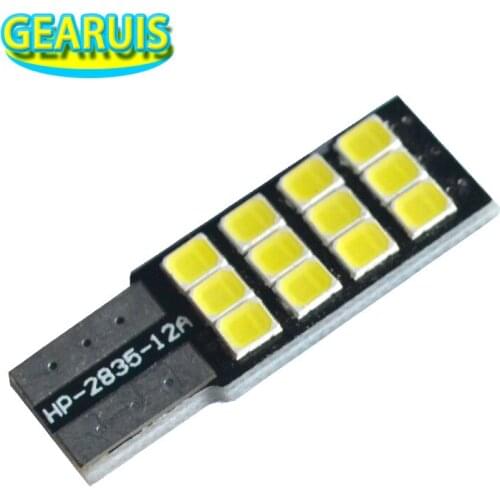 10pcs T10 W5W 12 SMD 2835 LED 12SMD Flood Non polar LED 168 194 501 Car Auto License Plate Parking Lights Bulb Lamp 12V