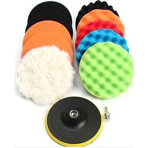 12pcs 3/4/5/6 Inch Buffing Polishing Sponge Pads Kit For Car Polisher Buffer