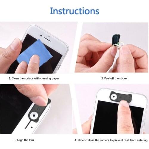 2/3/5 PCS WebCam Cover Camera Slide Privacy Security Protector for Phone Laptop T21A