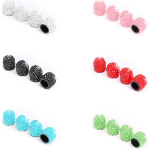 4pcs/set Rhinestone Embedded Modified Valve Core Cap Universal Motorcycles Auto Valve Screw Cap Accessories
