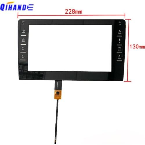 8/9inchFor 280*130mm 6Wires 6Pin With Button GPS Navigation Digitizer Glass Monitor Industrial Touch Screen Car Multimedia Radio