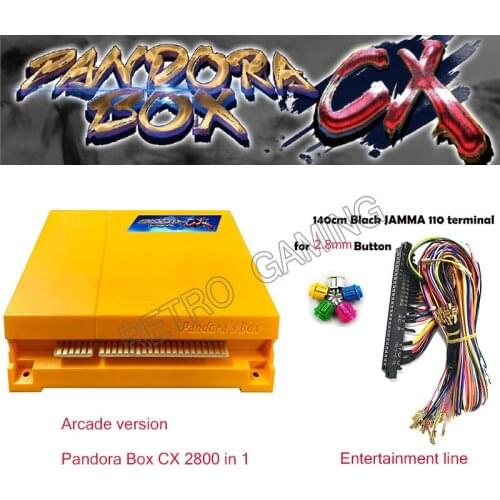 2021 New Arcade Board Pandora Box CX 2800 in 1 gamepad set With power supply Jamma HDMI Wire support 3P 4P games Wired Gamepad