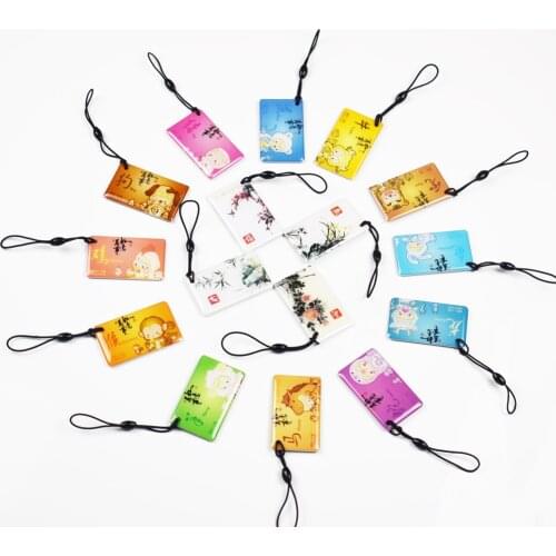 10PCS RFID 125KHz Tag TK4100 EM4100 Proximity ID Card Token Keyfobs Key Tag Only read