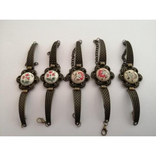 Ceramic stone hand embroidered circle bracelet bracelets for women jewelery valentines day jewelry valentines day gift bracelet