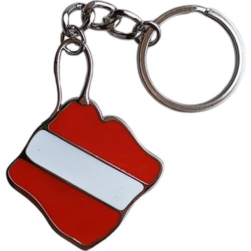 Alloy Key Chain Diving Dive Flag Metal Keychain Keys Pedant Collections