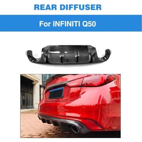 For 2018 Infiniti Q50 rear bumper lip Spoiler Apron Splitter Protecter Car Styling