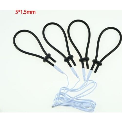 E-Stim DIY Monopolar Conductive Loops Cock Rings Electrosex Penis Ring Rubber Tube TENS Unit Electrodes Sex Toys for Man