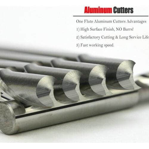 6mm CEL12-22mm 1 Flute CNC Aluminum Milling Cutter Metal Router Bit Spiral 5pc Tungsten Carbide End Mill Aluminium Cutting Tools