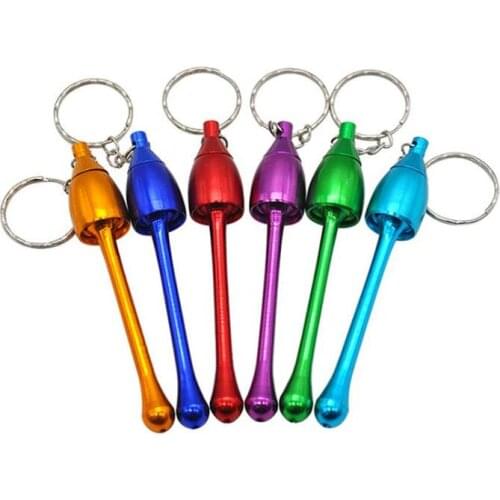 Hot Pipe glass water Aluminum Alloy Keychain mushroom Tobacco pipe metal pipes accessories keychain
