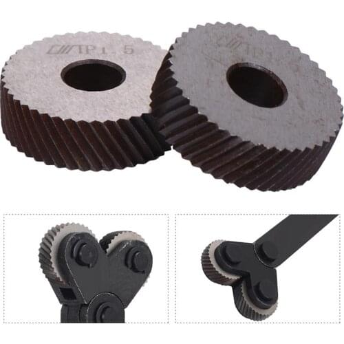 Dual Wheel Knurling Tool Diagonal Wheel Linear Pitch Knurl Set Machine Tools Steel Oblique Rough Knurling Wheel Tool