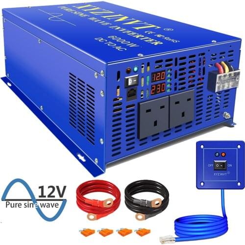 6000W Pure Sine Wave Solar Power Inverter 12V 24V 36V 48V DC TO AC 220V Customizable with Wired Remote Control Solar Inverters