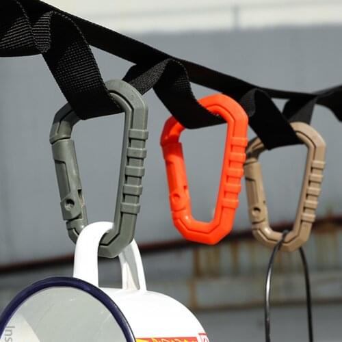 Carabiner quickdraw tool Clip D-Shaped Backpack Carabiner Clasp Steel Climbing Hiking Bag Buckle Keychain Clip Locking Ring