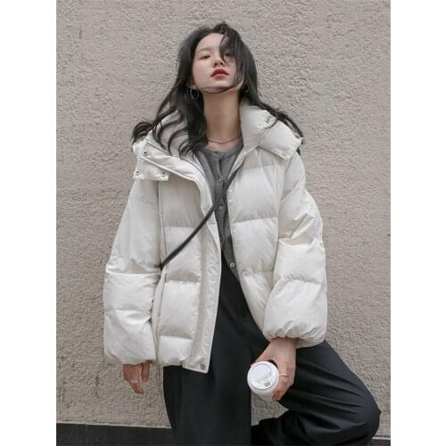 LMQ NEW 2020 Winter Women Fashion Short Jacket Cotton Padded Parkas Thick Warm Zipper Hooded Basic Outwear Streetwear Coats