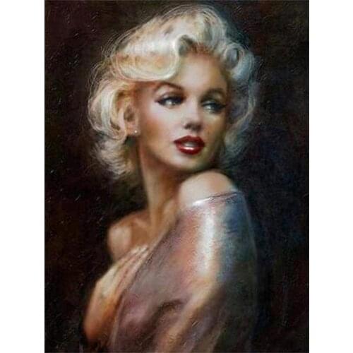 Marilyn Monroe DIY Cross Stitch 11CT Embroidery Kits Craft Needlework Set Cotton Thread Printed Canvas Home Decoration Sale
