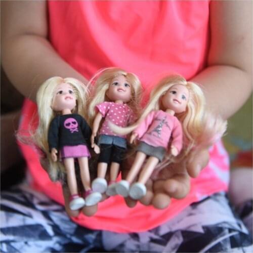 Mini doll pocket doll Toy Set American cute little girl Sister child pretend toy accompany boy girl Gift kindergarten Reward