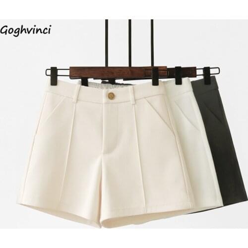 Shorts Women Office High Waist Mini Wide Leg Trousers Summer 2021 Harajuku Korean Style Feminino All-match Oversize Business Ins