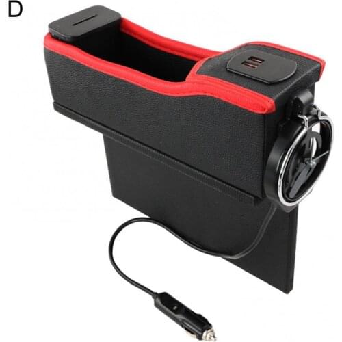 Multifunctional Leather Front Seat Gap Filler with USB Charger Car Organizer Органайзеры в багажник Детали интерьера органайзер