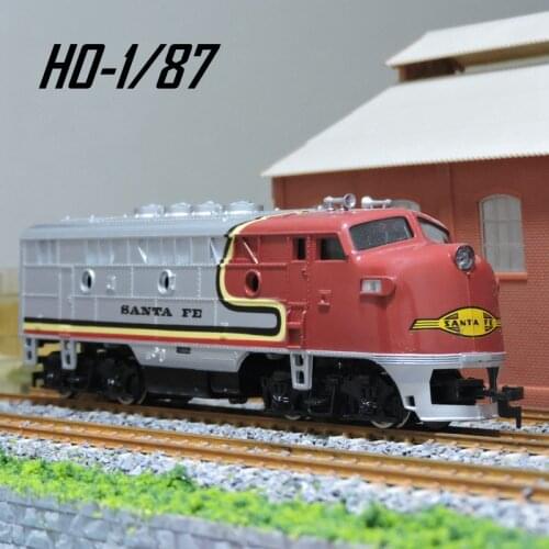 HO 1/87 Santa Fe 6730 SANTA FE F3 Dog Head Train Model Entry-level Electric Locomotive Diecast Model Cars Adult Collection