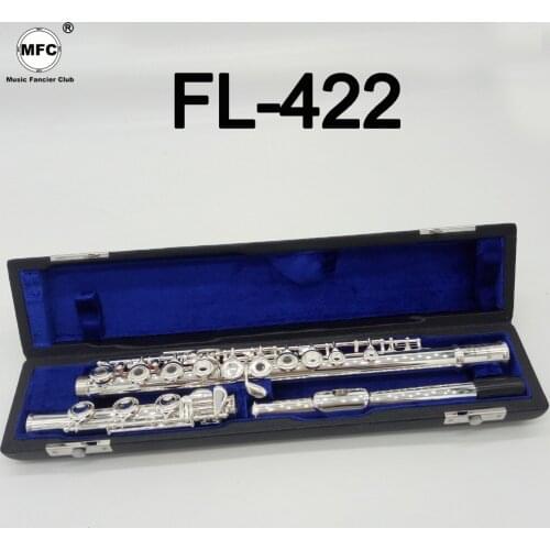 Music Fancier Club High Quality Intermediate Standards Flute FL-422 Student Flutes Silver Plated 17 Holes Open Hole With Case