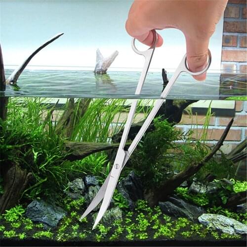 Waterweed Shears Stainless Steel Aquarium Scissors Fish Tank Scissor Aquatic Plants Shears Set Grass Cleaning Tools Grass Cutter