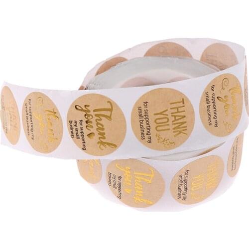 500pcs Thank You Sticker Seal Labels Gold Round Handmade Label Stickers Scrapbooking For Envelope Cute Sticker Stationery Supply