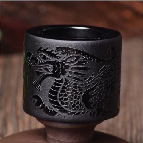 Natural ice colorful obsidian ring Finger engraving Dragon men jewelry lucky stone jade finger rings brand