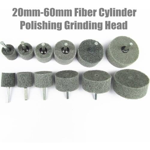Newest 12PCS Grey Shank Diameter 6mm Fiber Cylinder Nylon Polishing Grinding Head Petio Polishing Wheel Abrasive tools Hot Sale