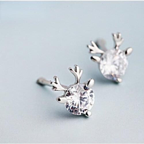 2021 New Trendy Elk 925 Sterling Silver Earings for Women Party Gift Jewelry Wholesale Christmas E6614