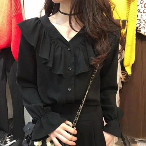 Okkdey Black Blouses