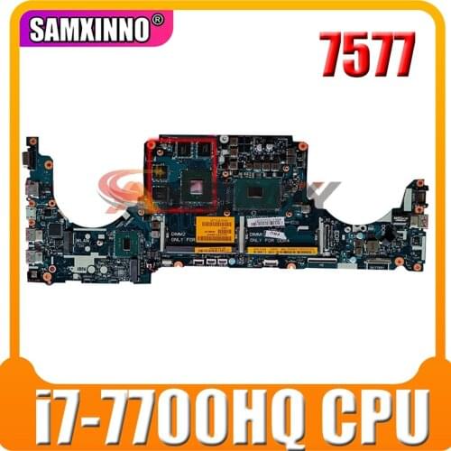 Original Laptop motherboard For DELL Inspiron 7577 i7-7700HQ Mainboard CN-00JJH7 00JJH7 LA-E991P SR32Q N17P-G0-A1 DDR4