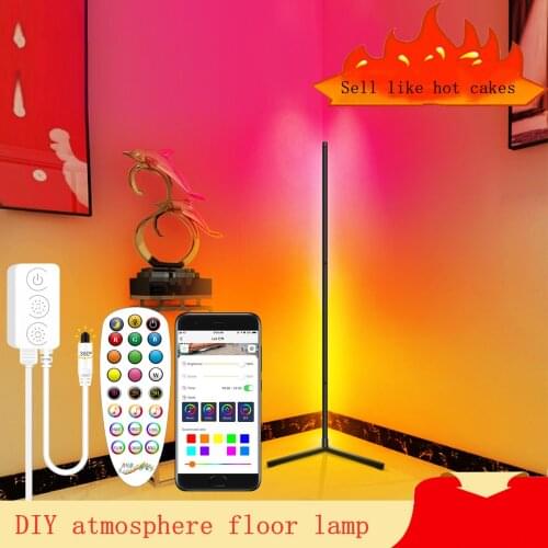 Hot Modern LED Floor Lamp RGB Floor Light Colorful Bedroom Dining Room Atmosphere Lighting Club Home Indoor Decor Standing Lamp