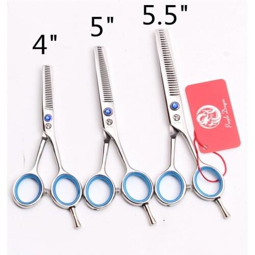 4" 5" 5.5" Japan Purple Dragon Salon Styling Tool Thinning Scissors Hairdressing Supplies Professional Human Hair Scissors Z1117