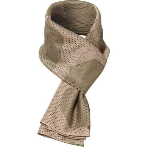 Outdoor Riding Climbing Mesh Sunscreen Camouflage Scarf Shawl Men Women Hunting Cycling Breathable Tactical Scarves CS Kerchief