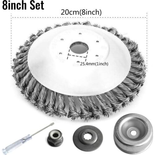Derusting Weeding Wheel Steel Wire Trimmer Head Grass Brush Cutter Gearbox Kits 6/8 Inch