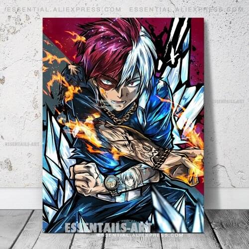 Shoto Todoroki BNHA Anime Canvas Wall Art Painting Poster Home Decor Bedroom Study Living Room Pictures Decoration Prints