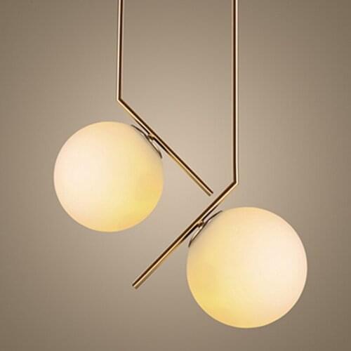 Nordic wrought iron chandelier postmodern electroplating gold bronze geometric line pendant lamp bedroom dining room suspension