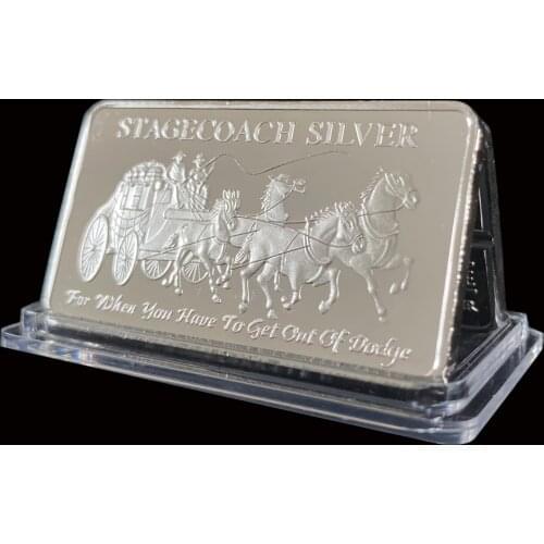 United States Northwest Fine Stagecoach 1/4 Ounce 999 Silver Bar
