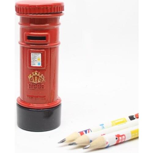 British Mailbox Model Pencil Sharpener, Metal Pencil Sharpener, Creative Cool Gift