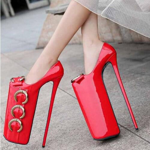 Pumps Sexy Single Shoes 30cm Super High Heel Club Shoes Thin Heels Waterproof Platform Flirting Womens Wedding Shoes Zapatos De
