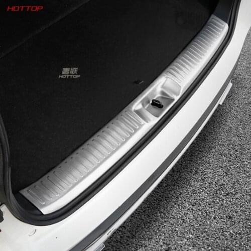 Stainless Steel Sliver Inner Rear Bumper Foot Plate Protector Cover For Toyota Highlander 2018-2019