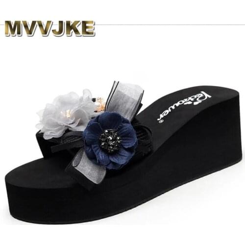 MVVJKE Women Sandals Summer Shoes Women Beach Slippers Women Platform wedge Flip Flops Zapatillas Mujer Scarpe Zapatos Mujer